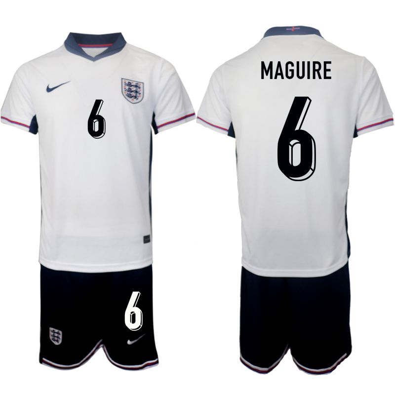 Men 2024-2025 Season England home white 6 Soccer Jersey